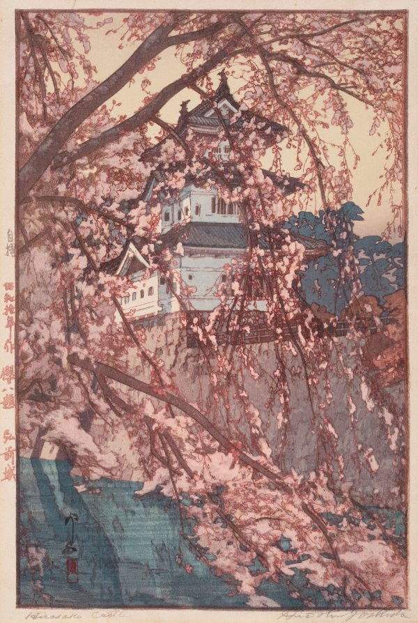 Hirosaki Castle woodblock print