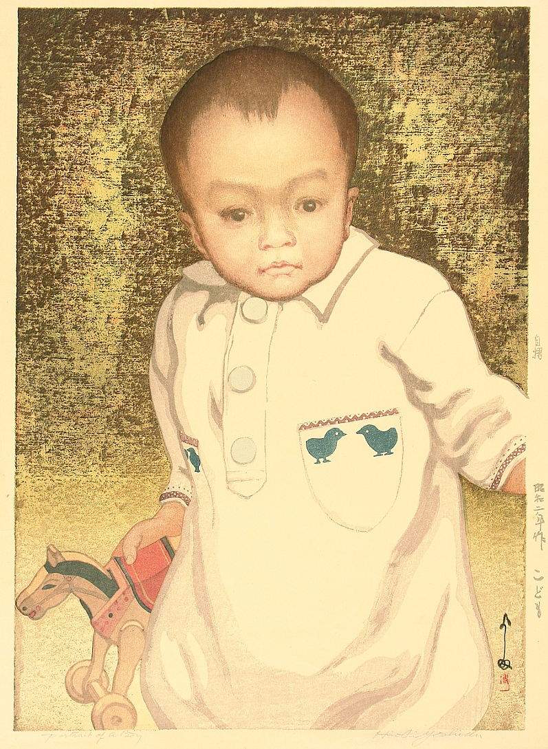 Portrait of a Boy woodblock print