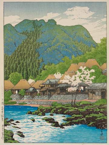 Kawase Hasui - Anraku Hot Springs, Osumi thumbnail