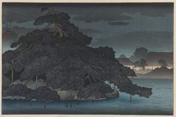 Kawase Hasui - Evening Rain on the Pine Island thumbnail