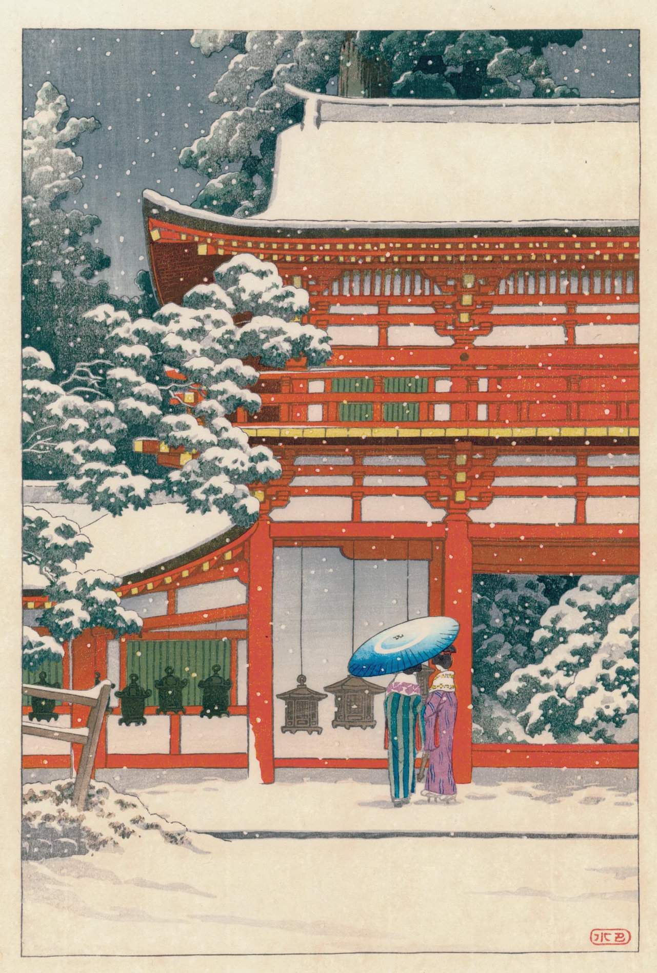 Kasuga Shrine, Nara - Kawase Hasui Catalogue woodblock print