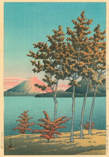Kawase Hasui - Lake Toya, Hokkaido thumbnail