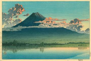 Kawase Hasui - Mount Fuji at Dusk thumbnail