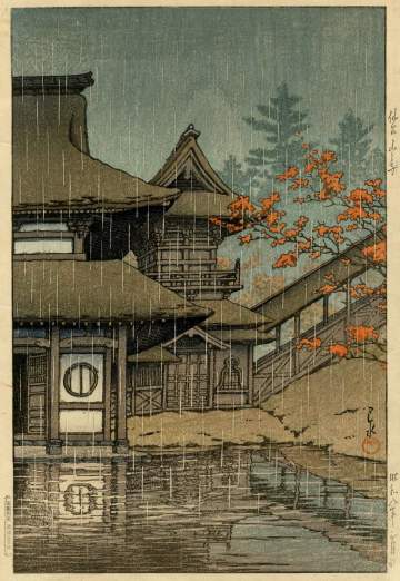 Kawase Hasui - Mountain Temple, Sendai thumbnail