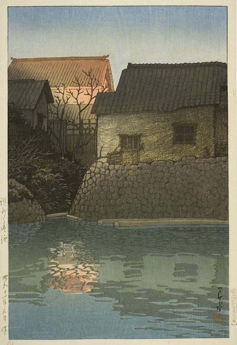 Toyohama, Sanuki Province - Kawase Hasui Catalogue woodblock print