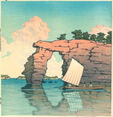 Kawase Hasui - Zaimokujima Island, Matsushima thumbnail