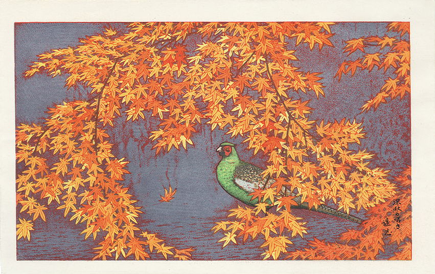Sounds of Late Autumn woodblock print