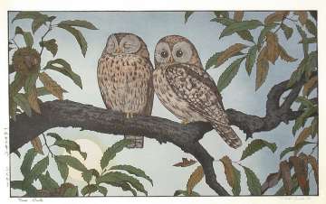 Toshi Yoshida “Two Owls” 1970 thumbnail